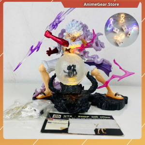 Mô hình Luffy Gear5 cầm sét Wano Bản Mới có đảo quỷ Tặng LED Mô hình OnePiece MH0008 -NTKFIGURE